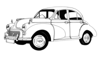 A coloring page of car