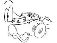 A coloring page of car