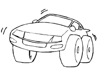 A coloring page of car