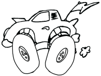 A coloring page of car