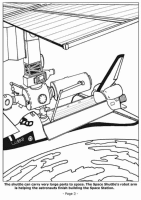 A coloring page of spacecraft