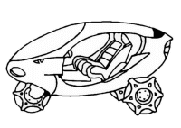 A coloring page of spacecraft