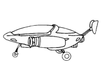 A coloring page of spacecraft