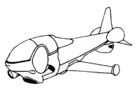 A coloring page of spacecraft