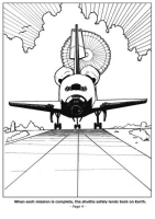 A coloring page of spacecraft