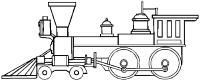 A coloring page of train
