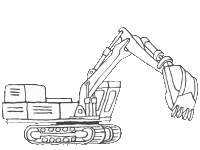A coloring page of truck