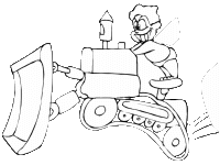 A coloring page of truck