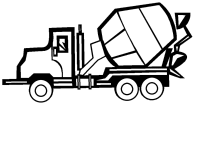 A coloring page of truck