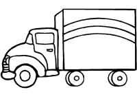 A coloring page of truck
