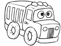 A coloring page of truck