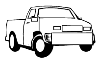 A coloring page of truck
