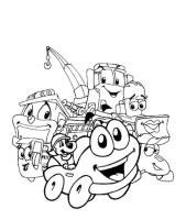 A coloring page of truck