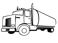 A coloring page of truck