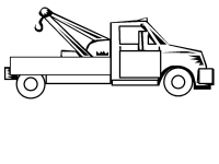 A coloring page of truck