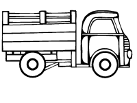 A coloring page of truck
