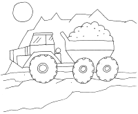 A coloring page of truck