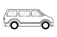 A coloring page of truck