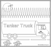 A coloring page of truck