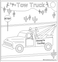 A coloring page of truck