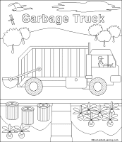 A coloring page of truck